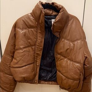 Zara Brown Puffer Jacket